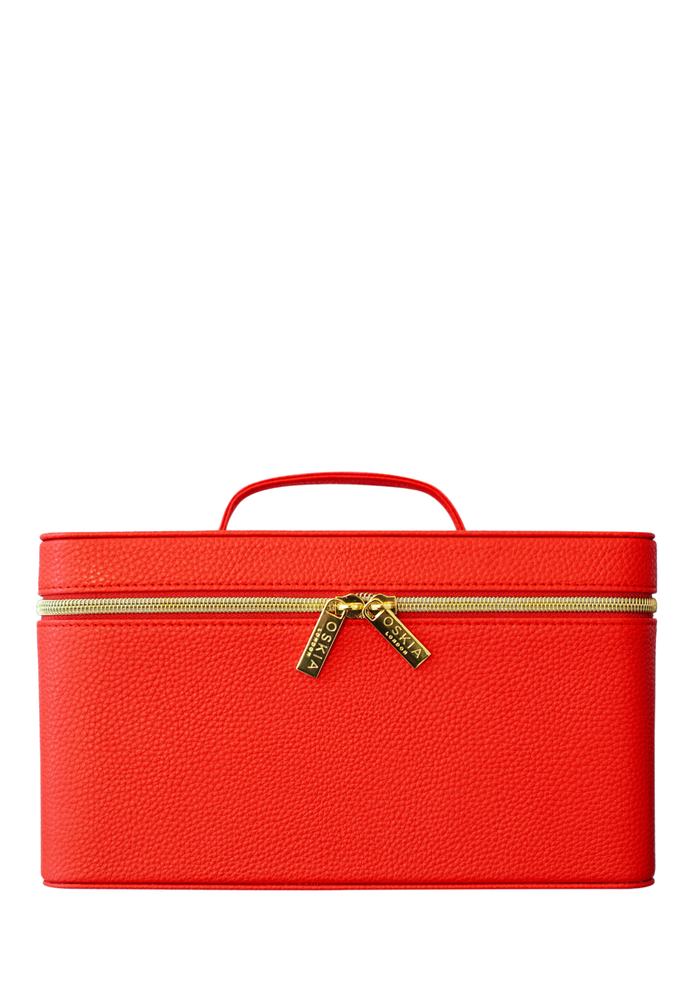 OSKIA red vegan leather vanity case